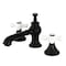 Kingston Brass KC7060PX Vintage 8" Widespread Bathroom Faucet, Matte Black KC7060PX - alternate 1